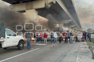 BLOQUEO AUTOPISTA MÉXICO-PUEBLA