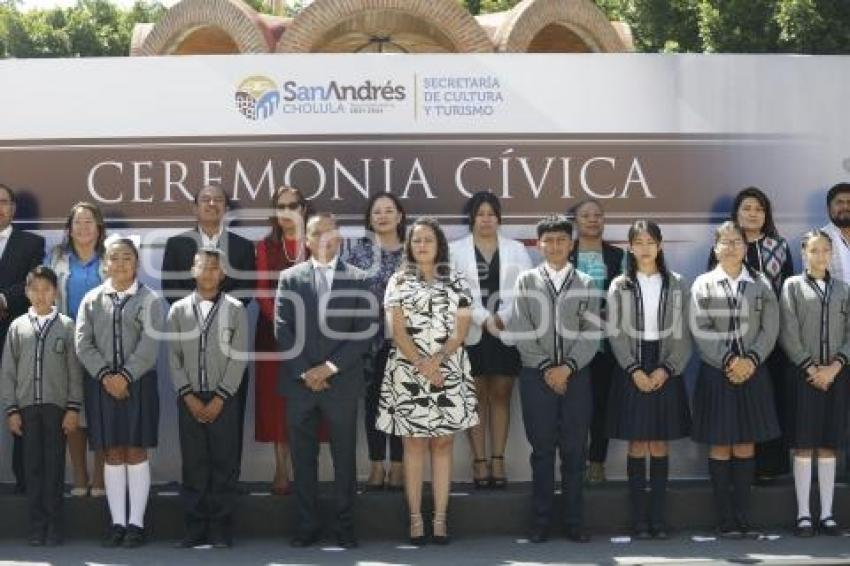 SAN ANDRÉS CHOLULA . CEREMONIA CÍVICA