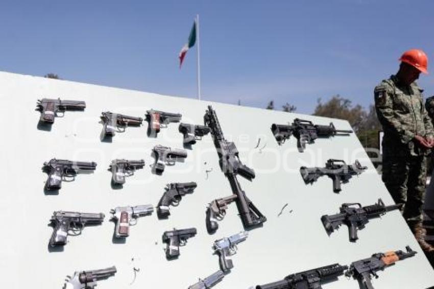 SEDENA . DESTRUCCIÓN ARMAMENTO