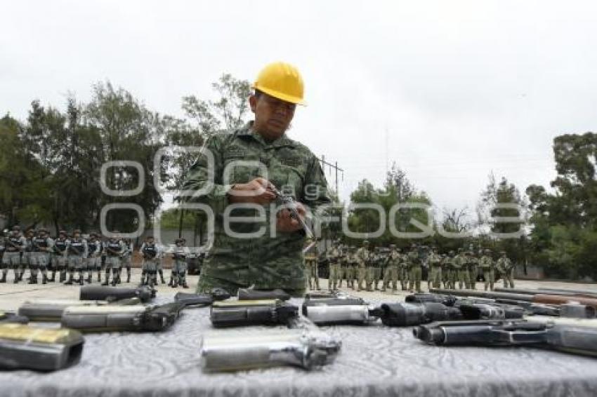 TLAXCALA . DESTRUCCIÓN ARMAMENTO