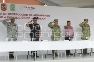 TLAXCALA . DESTRUCCIÓN ARMAMENTO