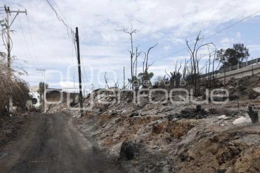 SAN GREGORIO ATZOMPA . INCENDIO