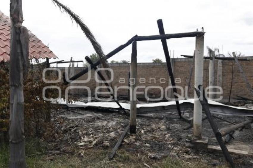 SAN GREGORIO ATZOMPA . INCENDIO