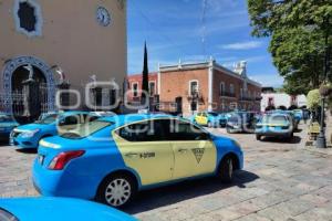 ATLIXCO . MANIFESTACIÓN TAXISTAS