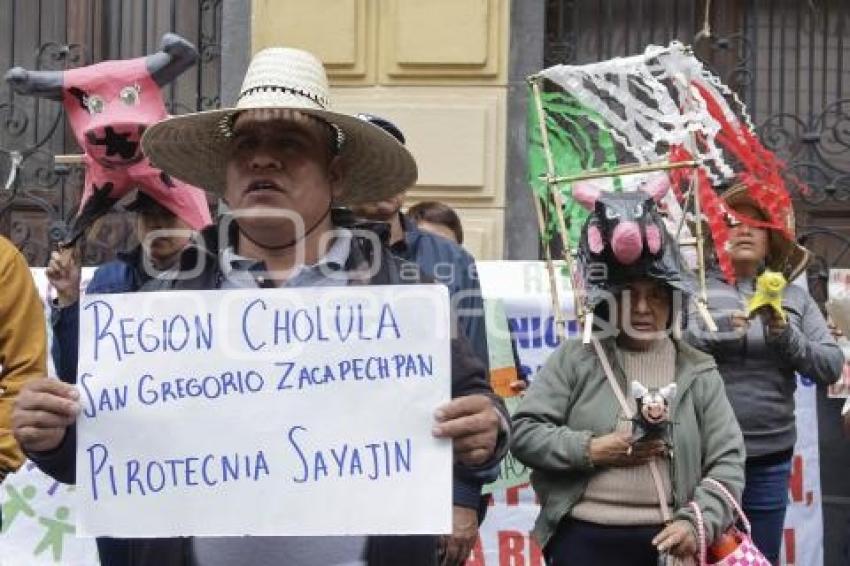 CONGRESO . PROTESTA PIROTECNIA