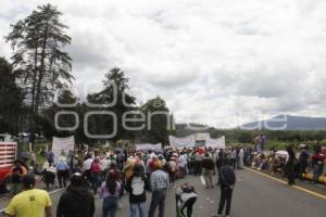 BLOQUEO AUTOPISTA MÉXICO-PUEBLA