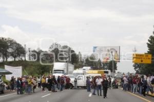 BLOQUEO AUTOPISTA MÉXICO-PUEBLA
