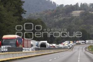 BLOQUEO AUTOPISTA MÉXICO-PUEBLA