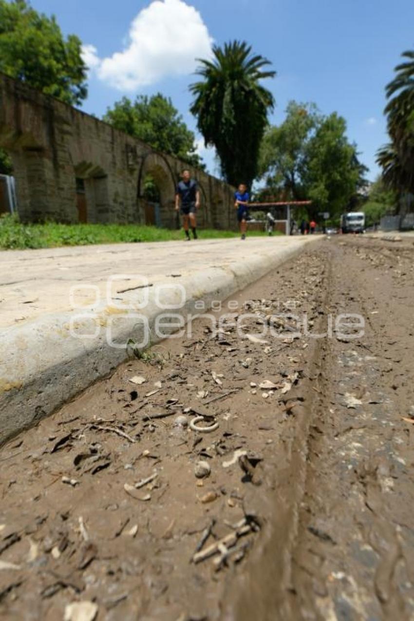 TLAXCALA . INUNDACIÓN JARDÍN PESTALOZZI
