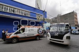 ATROPELLADA . TRANSPORTE PÚBLICO