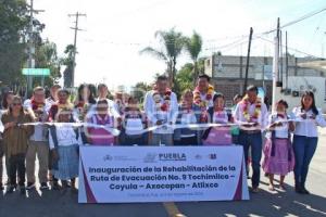 ATLIXCO . RUTA DE EVACUACIÓN