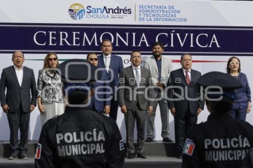 SAN ANDRÉS CHOLULA . CEREMONIA CÍVICA