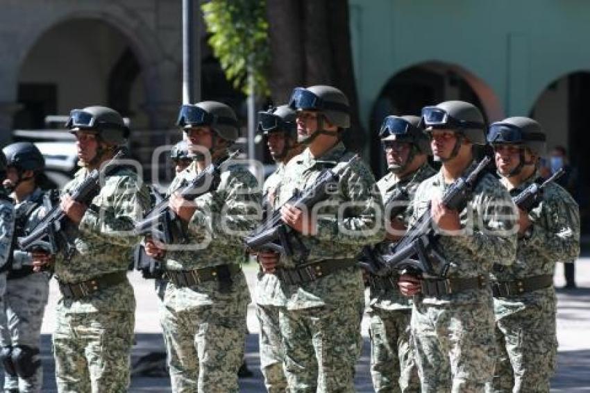 TLAXCALA . IZAMIENTO DE BANDERA