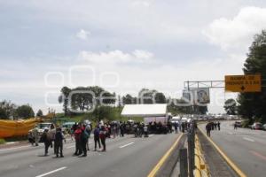 BLOQUEO AUTOPISTA MÉXICO-PUEBLA