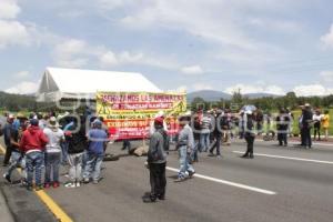 BLOQUEO AUTOPISTA MÉXICO-PUEBLA
