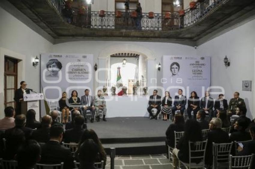 ANIVERSARIO LUCTUOSO . CARMEN SERDÁN - LEONA VICARIO