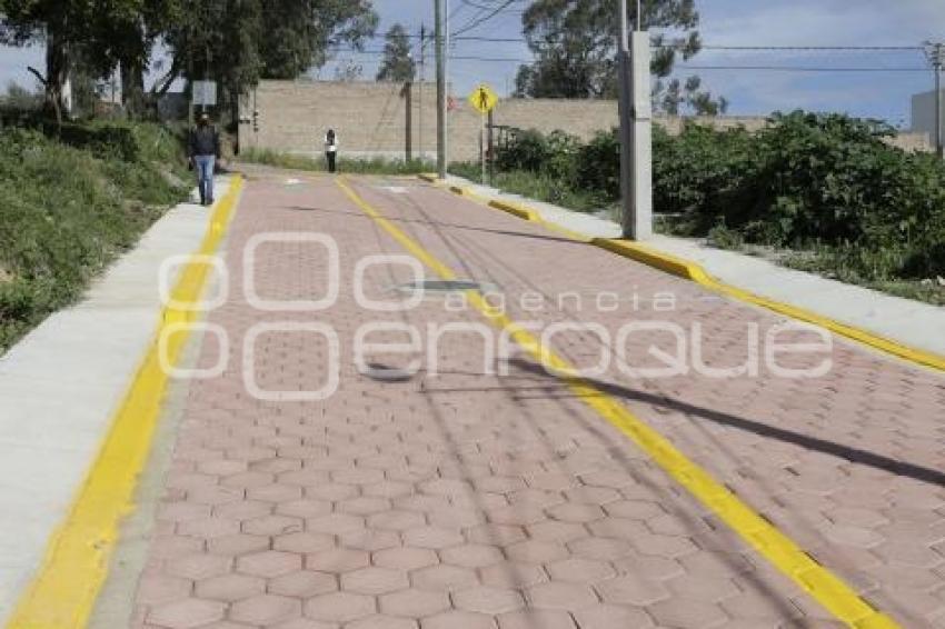 SAN ANDRÉS CHOLULA . ENTREGA PAVIMENTACIÓN