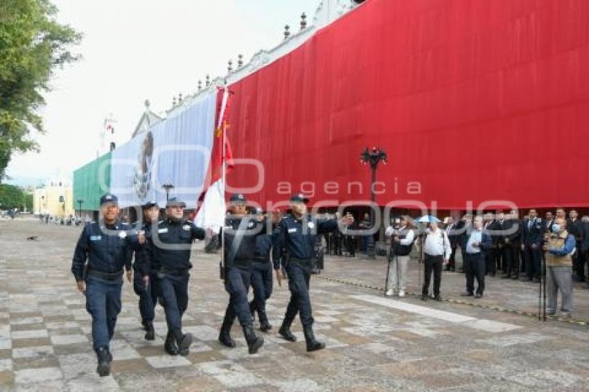 TLAXCALA . IZAMIENTO DE BANDERA