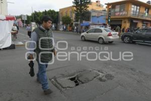 TLAXCALA . PAVIMENTO DAÑADO