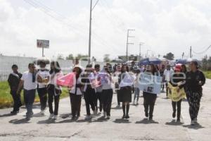HUEJOTZINGO . MANIFESTACIÓN  FEMINICIDIO