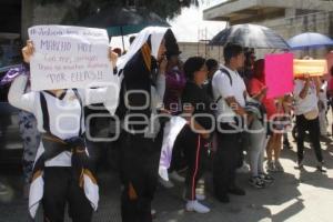 HUEJOTZINGO . MANIFESTACIÓN  FEMINICIDIO