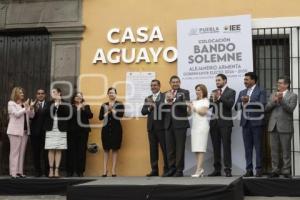 BANDO SOLEMNE . CASA AGUAYO