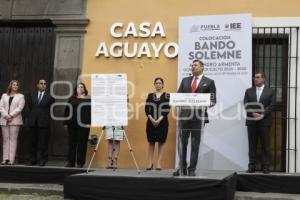 BANDO SOLEMNE . CASA AGUAYO