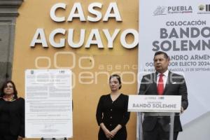 BANDO SOLEMNE . CASA AGUAYO