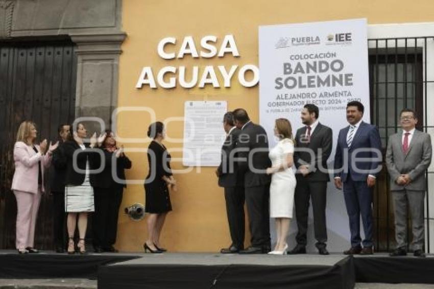 BANDO SOLEMNE . CASA AGUAYO