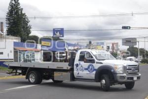 SAN PEDRO CHOLULA . MANIFESTACIÓN GRÚAS