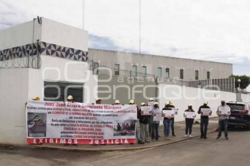 TEXMELUCAN . PROTESTA CASA DE JUSTICIA
