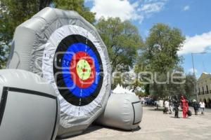 TLAXCALA . PREPARATIVOS TIRO CON ARCO