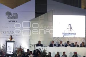 TOMA DE PROTESTA . TONANTZIN FERNÁNDEZ