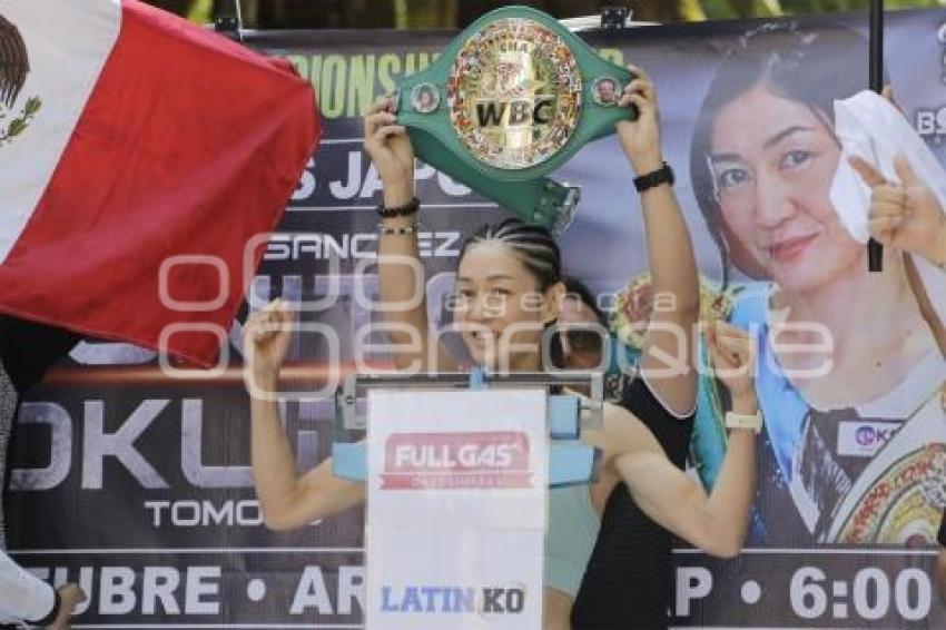 GABRIELA LA BONITA VS TOMOKO OKUDA . PESAJE