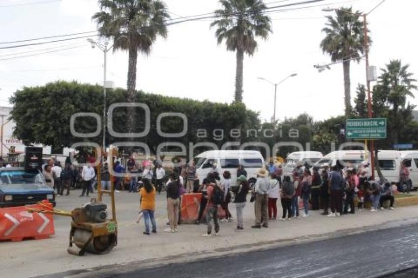 TEXMELUCAN . MANIFESTACIÓN TRANSPORTISTAS