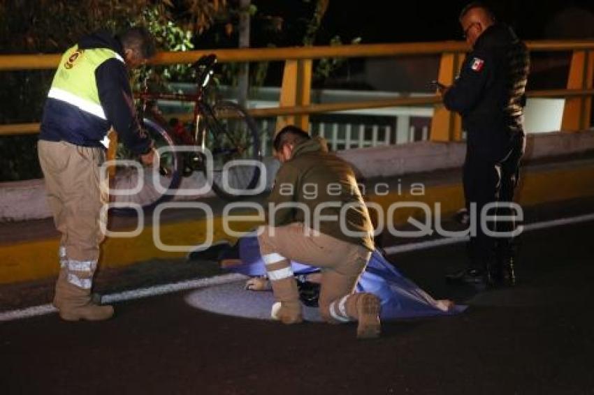 TLAXCALA . CICLISTA ATROPELLADO