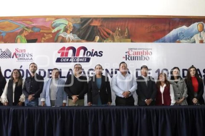 SAN ANDRÉS CHOLULA . AGENDA 100 DÍAS