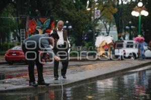 TLAXCALA . CALLES INUNDADAS