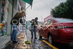 TLAXCALA . CALLES INUNDADAS