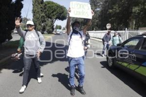 MANIFESTACIÓN . ESTUDIANTES TECNOLÓGICO DE PUEBLA 