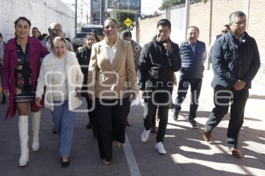 SAN ANDRÉS CHOLULA . ENTREGA PAVIMENTACIÓN