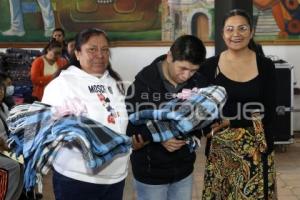 SAN ANDRÉS CHOLULA . ENTREGA DE COBERTORES