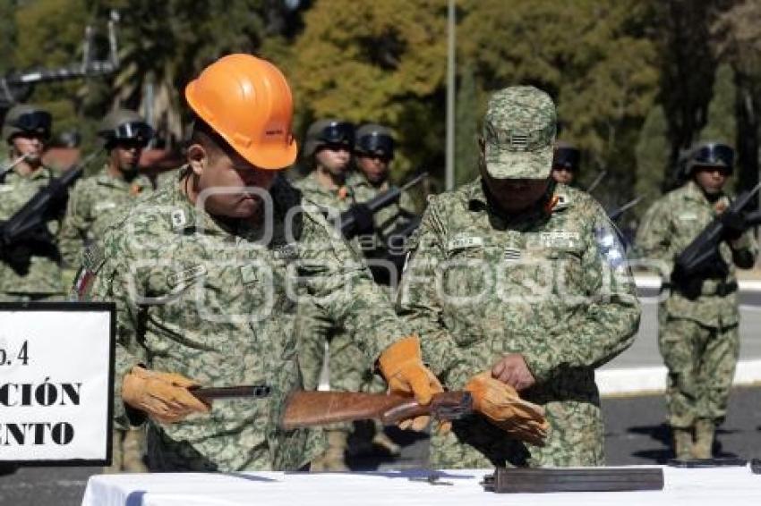 XXV ZONA MILITAR . DESTRUCCIÓN DE ARMAMENTO