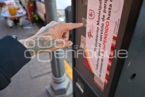TLAXCALA . SUSPENSIÓN DE PARQUÍMETROS