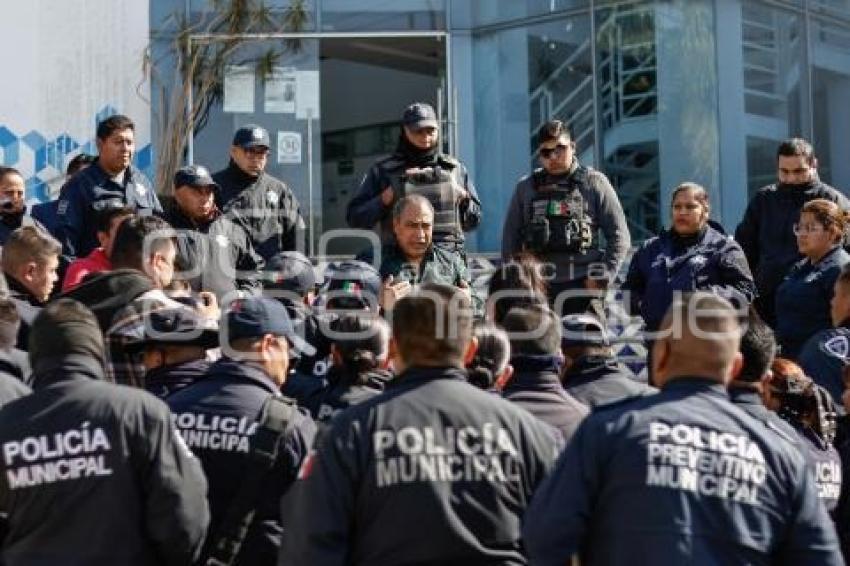 MANIFESTACIÓN . POLICÍAS CUAUTLANCINGO