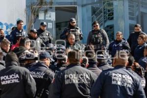 MANIFESTACIÓN . POLICÍAS CUAUTLANCINGO