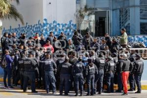 MANIFESTACIÓN . POLICÍAS CUAUTLANCINGO