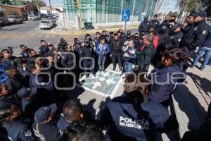 MANIFESTACIÓN . POLICÍAS CUAUTLANCINGO
