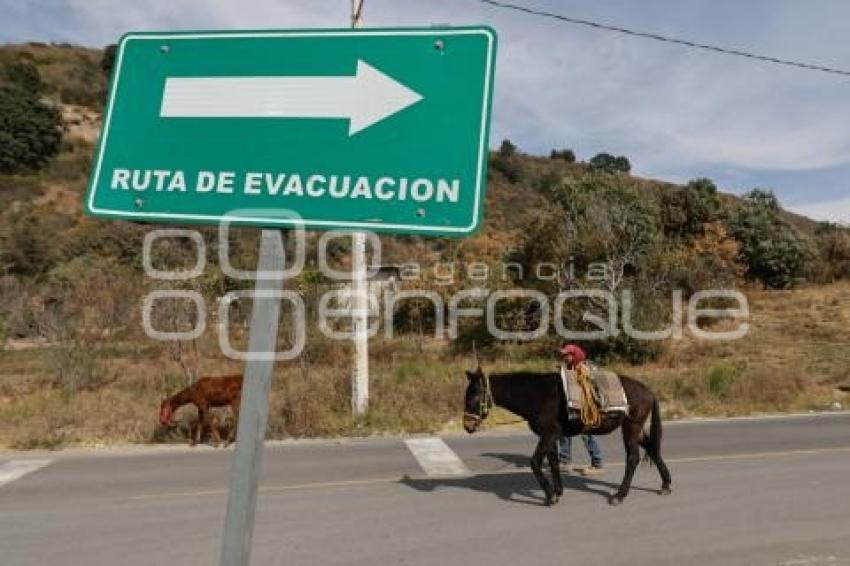 XALITZINTLA . RUTAS DE EVACUACIÓN
