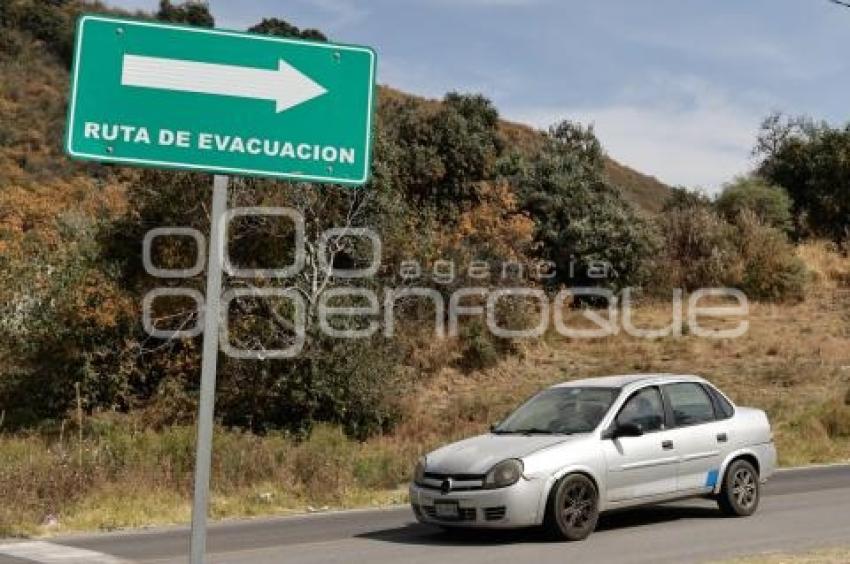 XALITZINTLA . RUTAS DE EVACUACIÓN